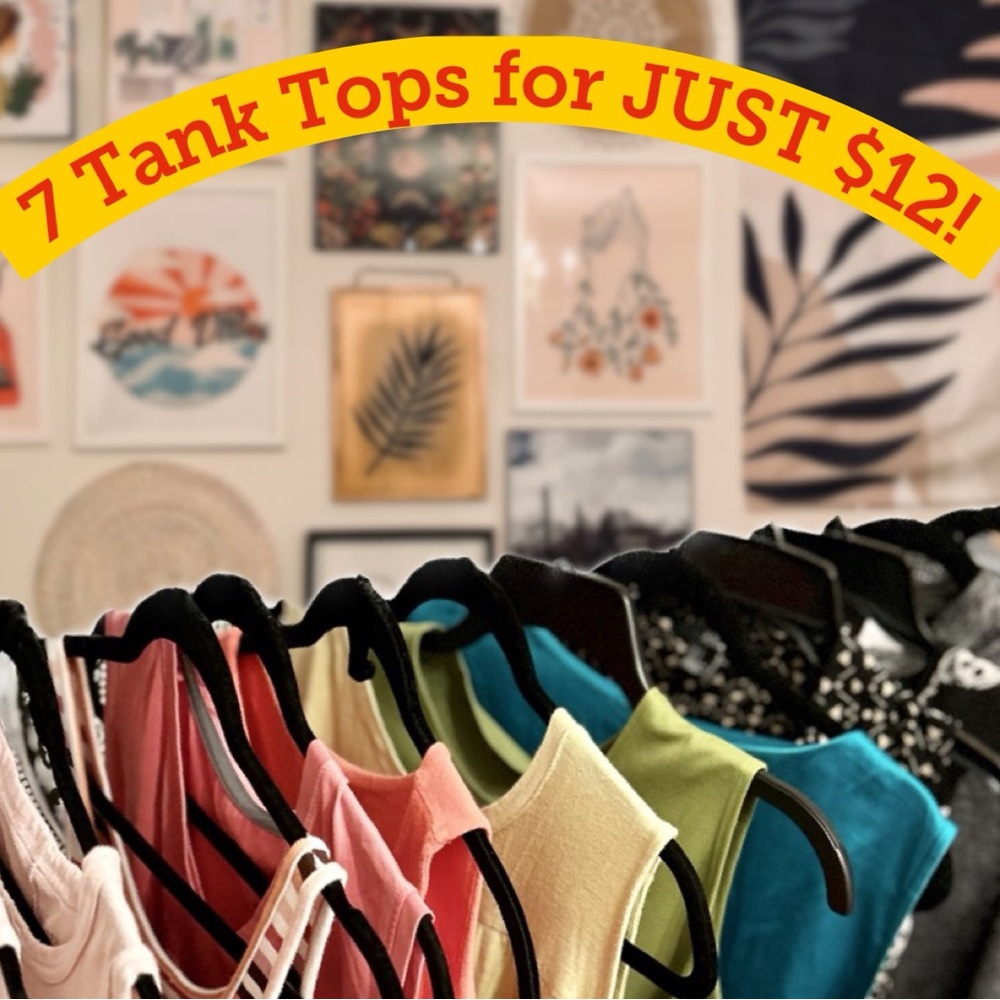 ⭐️7 Piece Tank Top Shirts Lot! NWT! EUC! Great for Resellers!⭐️